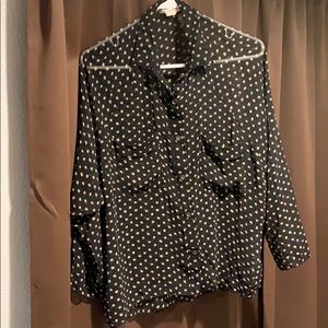 Sheer buttoned down top